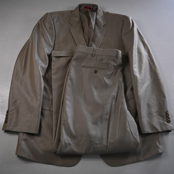 Lineage 46L 38x30 Khaki Herringbone High Performance Mens Jacket Pants Suit